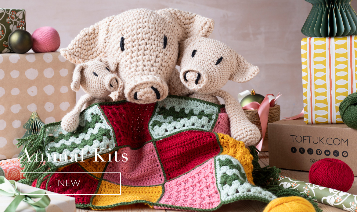 Animal Kits toft crochet patterns pig in blanket